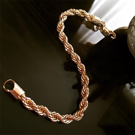 دستبند طنابی طرح طلا