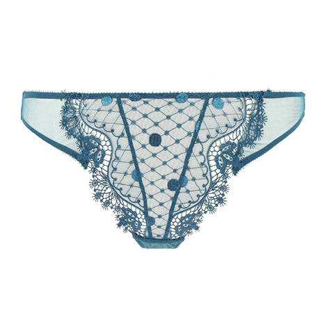 شورت زنانه توری لامبادا رنگ آبی مدل Lingerie 