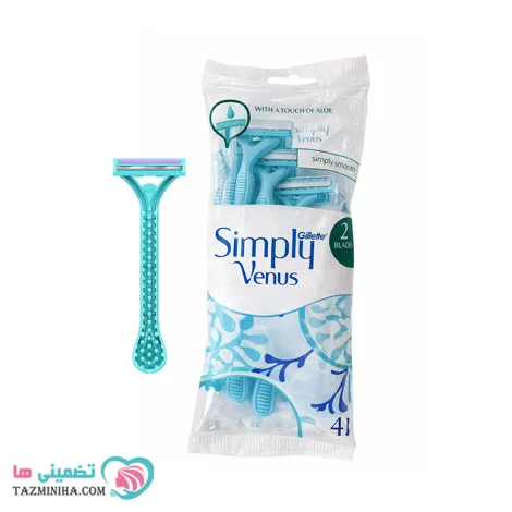 تیغ اصلاح زنانه ژیلت Simply Venus آبی 4 تایی